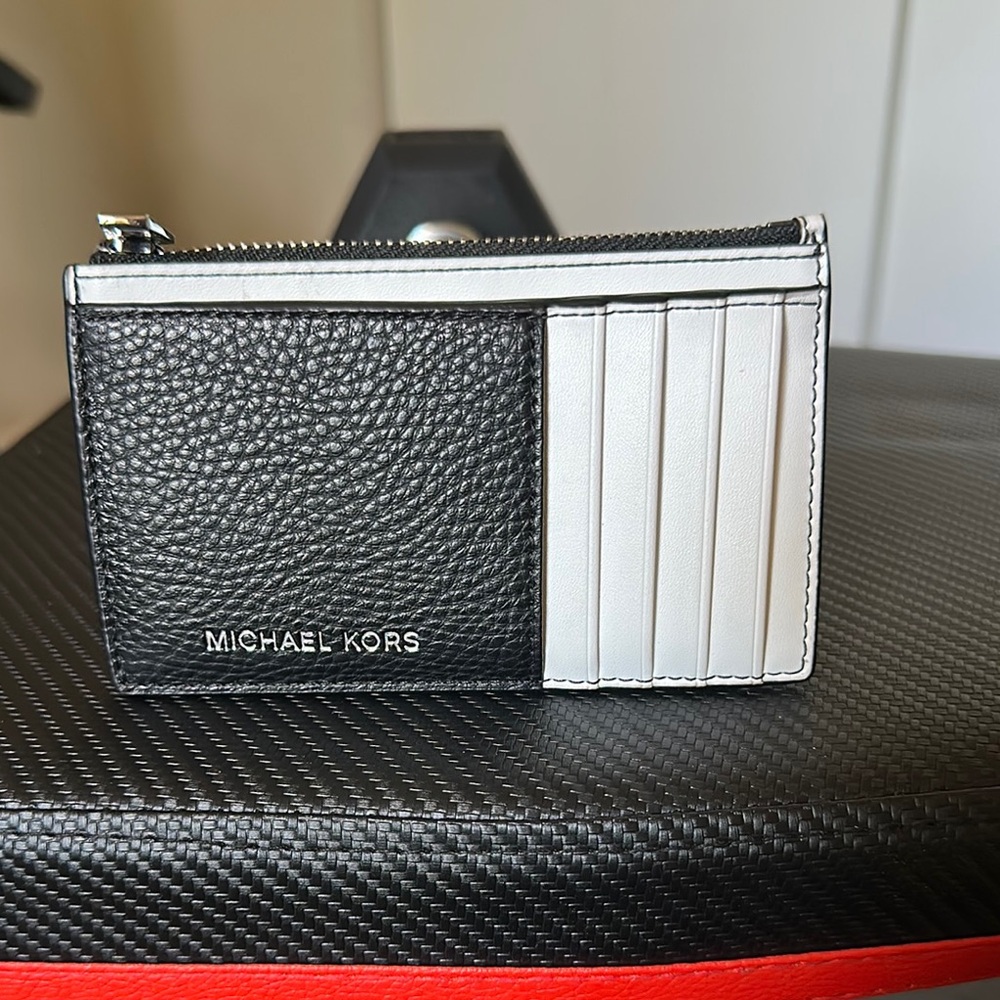 Michael Kors Black and White Card Holder